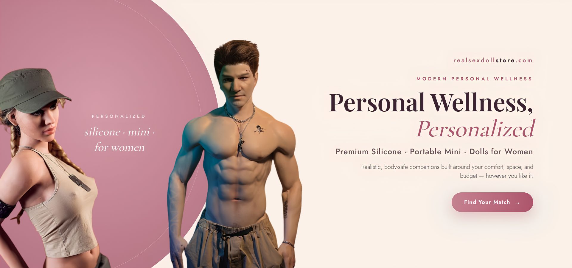 Realistic silicone male doll for personal wellness and companionship.